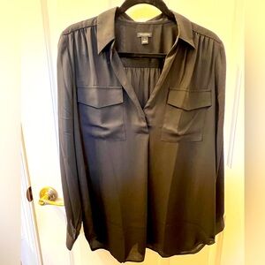Ann Taylor large black blouse